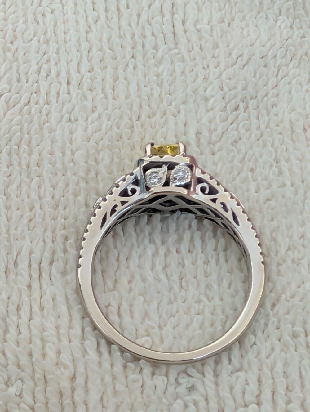 Canary Diamond Gabriel And Co. Engagement Ring - Picture 6 of 9